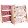 Wood Jewelry Display Stand Rack Functional Wood Jewelry Display Shelf Effective Pendant Accessory Storage Holder