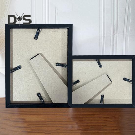 Wall Mount Photo Frame Modern Picture Art Painting Poster Display Frame Home Office Bedroom Rectangle Wall Hanging Desktop Photo Holder