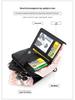 Kingdushi Men's Vertical Retro Multi-functional Wallet with Zipper and Coin Pocket