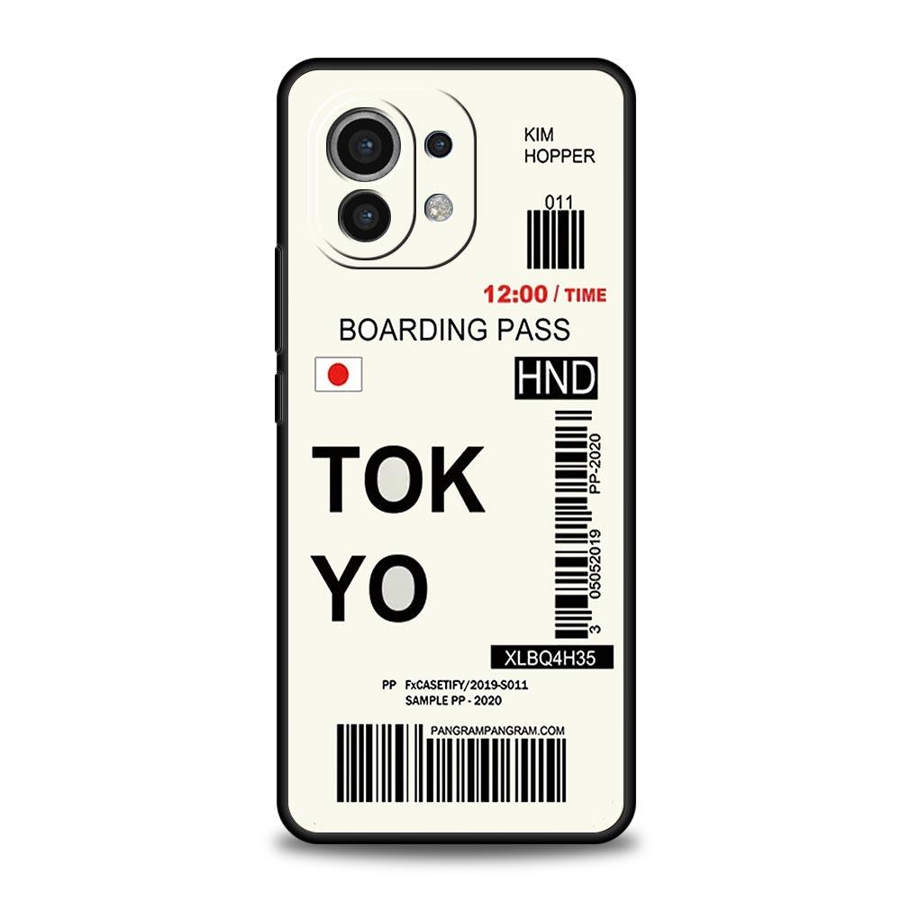 World City Travel Ticket New York Label Case For Xiaomi 14 13T 12T Pro 12 13 11 Ultra Mi Note 10 Lite 10T 5G Pro 11i 9T Cover