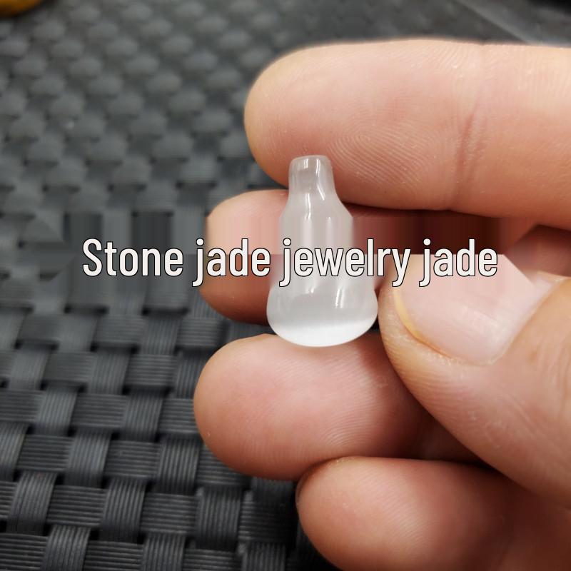 Jade Pink Cat s Eye 3D Gourd Pendant Necklace