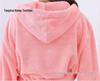 Pineapple Grid Quick-drying Coral Fleece Hooded Bathrobe – Skin-friendly, Warm, and Wearable for Winter Home Use.
