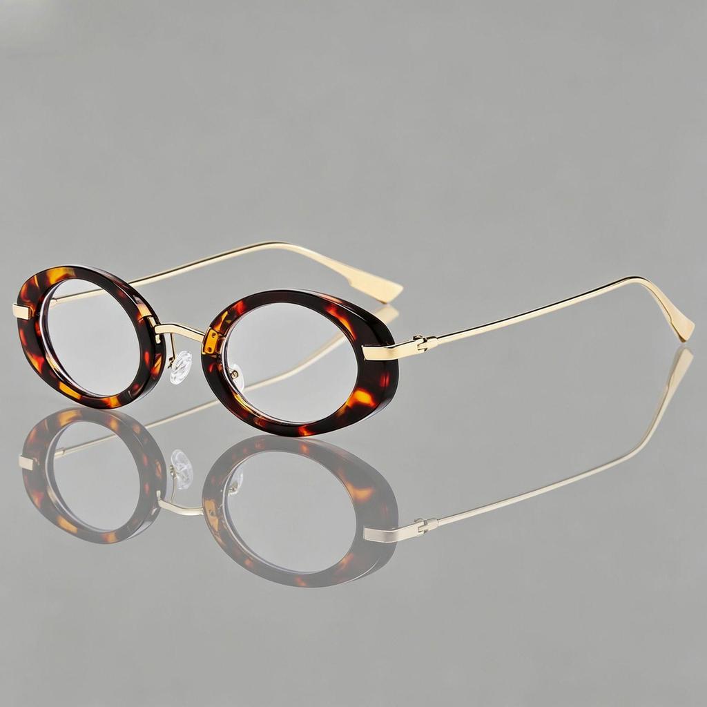 Occhiali da Sole Ovali Retro Transfrontalieri: Stile Europeo & Americano Telaio in Metallo alla Moda Sfilata di Moda 89261