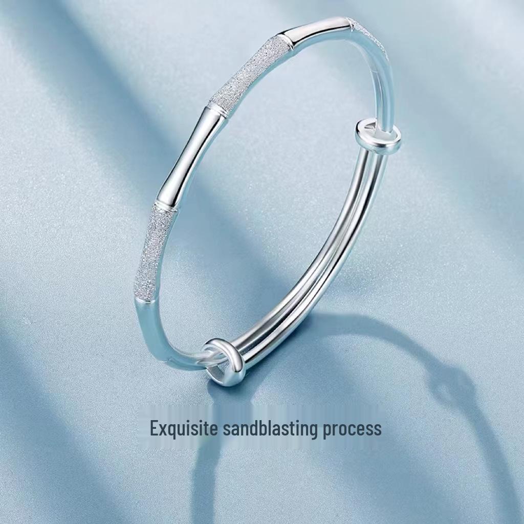 

Посеребренный бамбуковый браслет-карусель: Женский браслет в древнем стиле пуш-пул