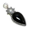 Natural Black Onyx Gemstone Pendant 925 Sterling Silver- Handmade Design, Everyday Wear Jewelry, Unique Black Onyx Pendant Wadding Gifts