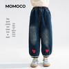 MOMOCO Girls' Winter Fleece-lined Denim Jeans