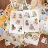 Moin Moin Cat Sticker Assorted Set Cute Watercolor Cat Decorative Reward Stickers Flakes, 92-Piece Animals, Schedule, Planner, Album, Letter,
