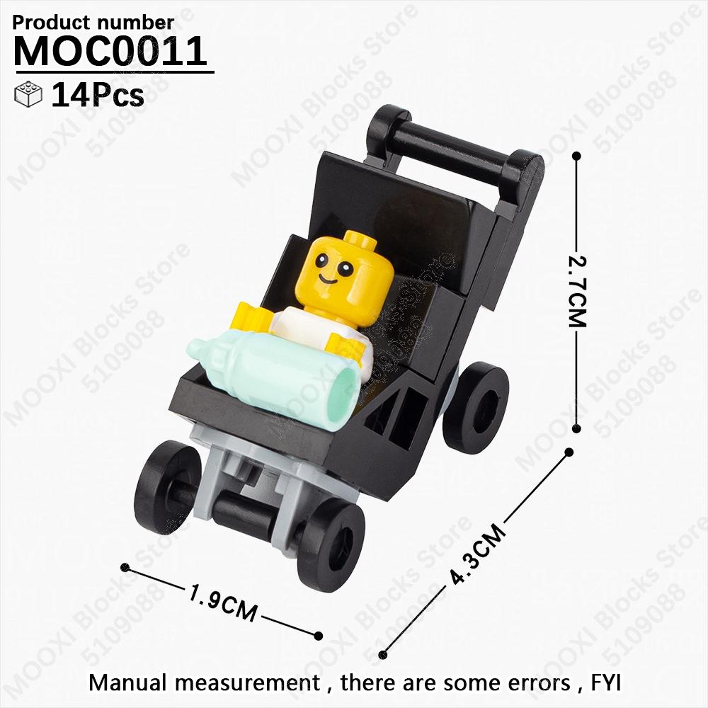 MOOXI City Room Baby Series Bedroom Bathroom Model Playing House MOC Brick DIY Assembled Building Blocks Montessori Toy Kid Gift