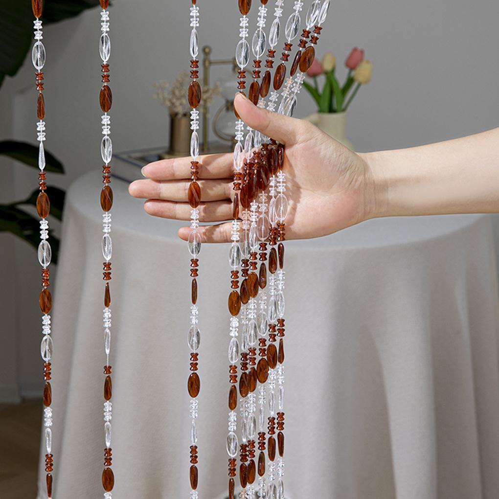 2025 Neue Heimdekoration mit Perlen-Türvorhang, 18-fädiger Acryl-Perlen-Türvorhang - Heimdekoration für Türöffnungen, Raumteiler