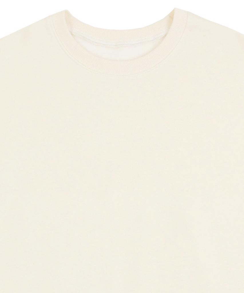 GRAVER [Unisex] Elbow Drawing Logo Smile Sweatshirt_Cream