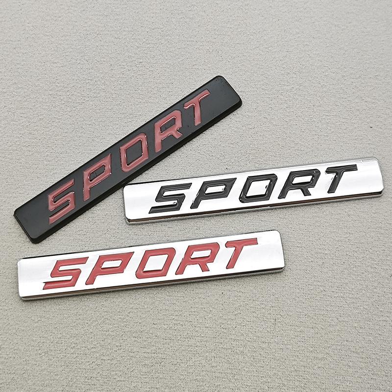 3D Metal Sport Logo Rear Trunk Emblem Badge Car Fender Sticker Decals For Toyota Honda Nissan VW Audi Sport Accessories