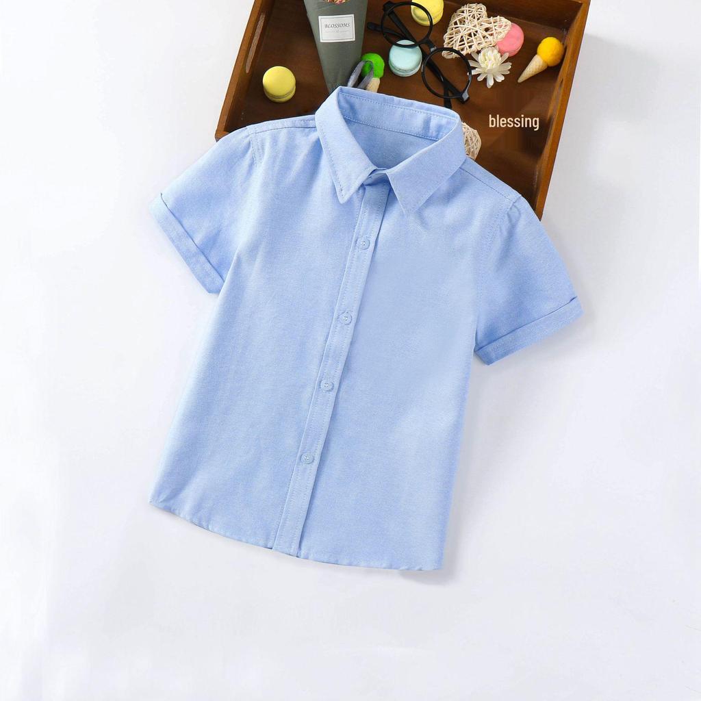 Baby Boys' White Short-Sleeve Performance Summer Shirt