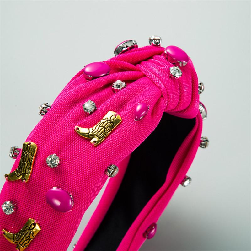 Knotted Fashionable Fabric Full Women's Hair Accessories Diamond Exquisite Headband