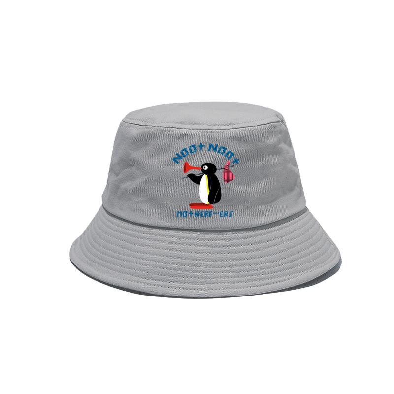 Noot Noot Pingu Cappelli Panama Nuovi Cotone da Esterno Cappello a Secchiello Pingu Arrabbiato Estivo Fresco Cappelli da Sole Bob Cappello Pinguino