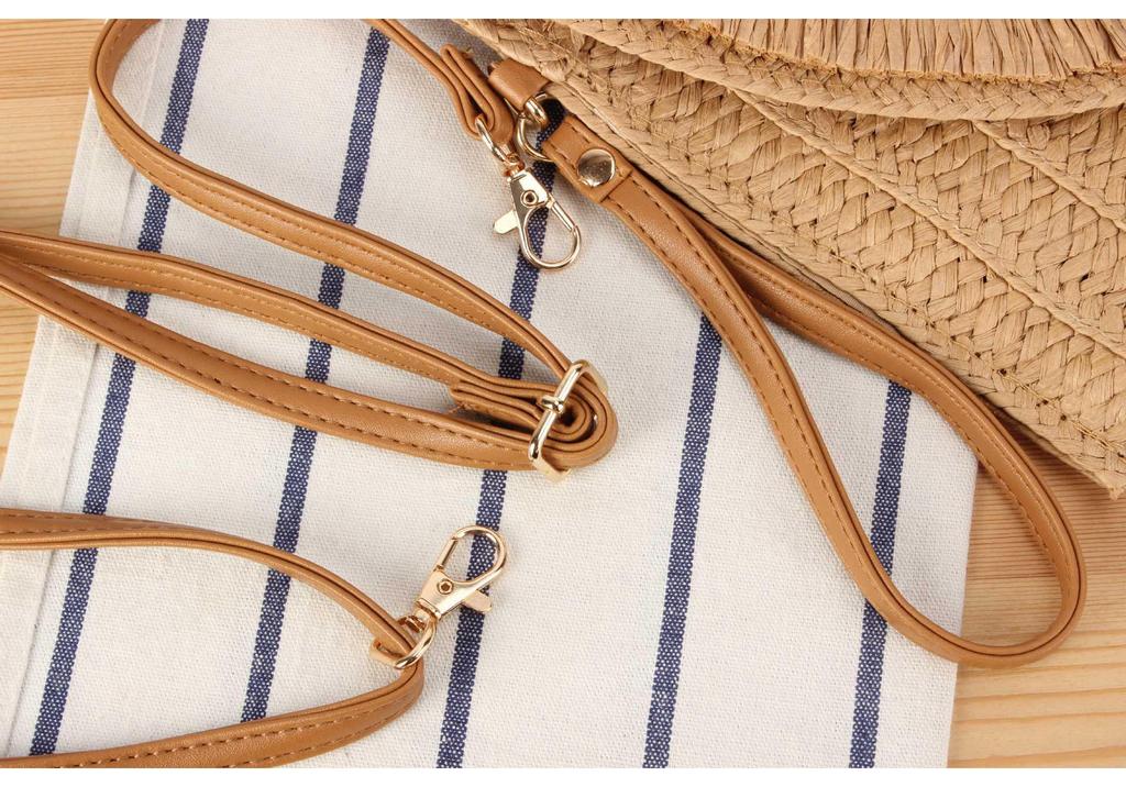 Women's Versatile Woven Straw Clutch Crossbody Bag for Beach and Casual Commute