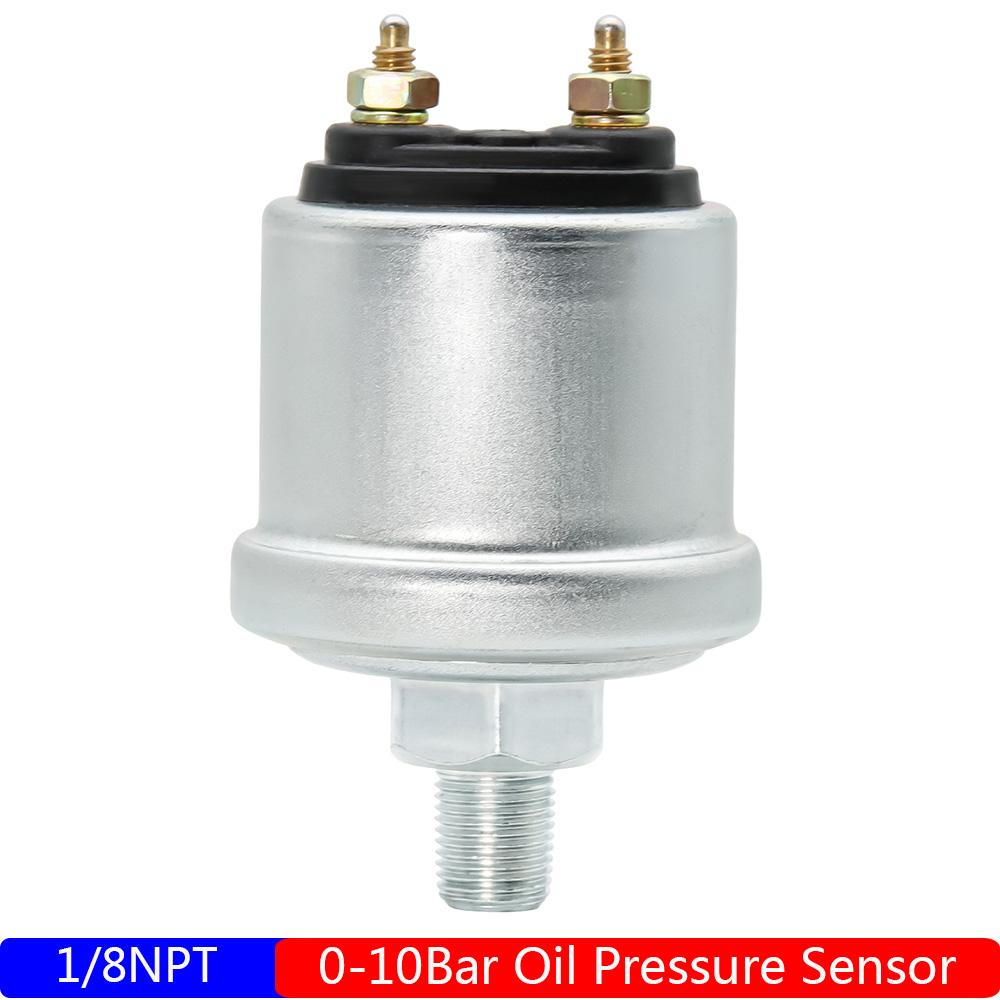 Universal 1/8 NPT M10 0-5 BAR 0-10BAR Mechanical Oil Pressure Sensor Replacement for Oil Pressure Gauge Car Auto Boat