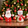 Adorable Design Christmas Candy Bag Festive Decor Plush Toy Compact Size