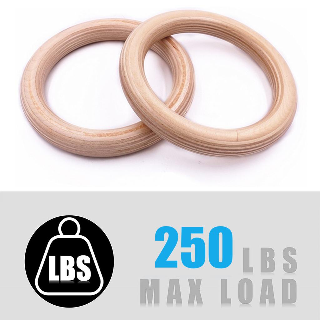 1 Pair Pull Up Handles Gymnastics Rings with Hanging Design Straps Carabiner Designed For Home Gym Strength Training Full Body Workout Crossfit