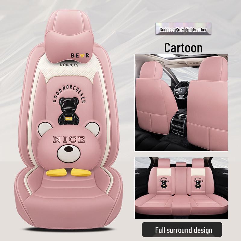 Ouzhi Goddess Cartoon Car Seat Cushion Cover - Universal Fit for All Seasons