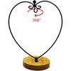 YY YEARCHY Ornament Stand Display Metal Stand Air Plant Stand Flower Pot Holder Iron Pothook Stand for Hanging Glass Globe Ball (Heart round wood