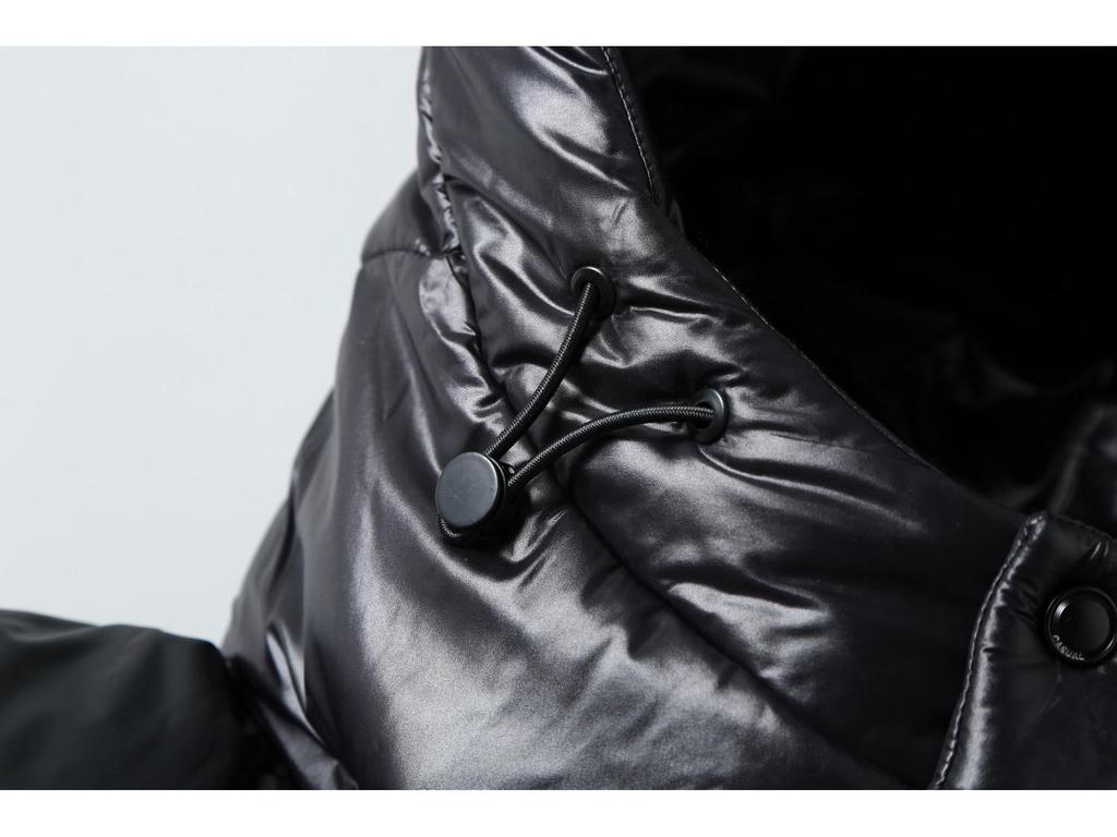 Męska modna błyszcząca zimowa kurtka puchowa