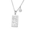 Twelve Constellations Tarot Card Stainless Steel Necklace with Fade-Resistant Pendant