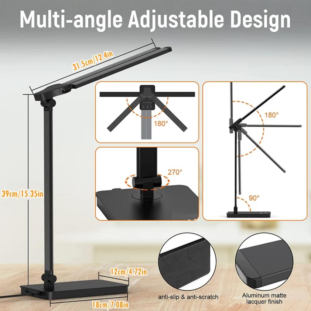 New Enhance Productivity and Mood with this Sleek and Functional Lamp - Perfect for Home Offices, Dorm Rooms, or Study Spaces. A
