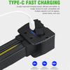 Rechargeable LED Work Lights 6 Modes Foldtable Flashlight with Magnetic Hanging Hook Type-C USB Charging for Camping Car Repair Workshop Emergency