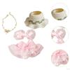 Girl Doll Clothes Bow Headdress Decor Tulle Dress Set for Dolls Age 57 810 Style A