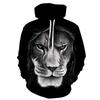 Vintage Tiger Men's Hoodie 3d Print Tops Fashion Animal Graphics Long Sleeve Men Oversized Streetwear Tees