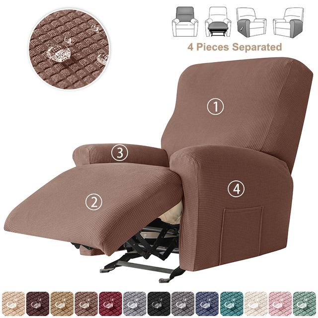 1 /3 Seater Water Repellent Polar Fleece Recliner Sofa Cover Elastic Relax Armchair Cover Stretch Lazy Boy Reclining Chair Cover