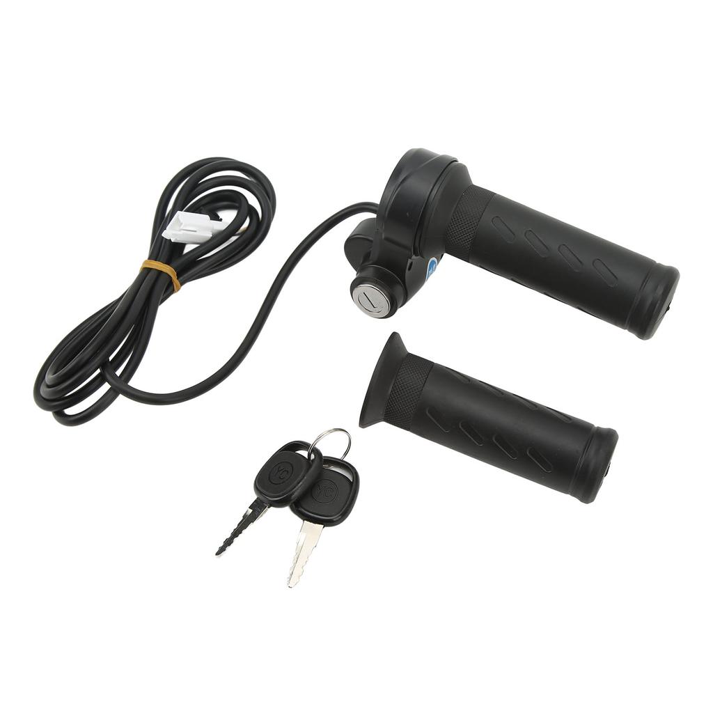 Electric Bike Scooters Twist Throttle Grip 5 Wires Bike Modified Speed Control Handle Grips with Keys for 22.5mm