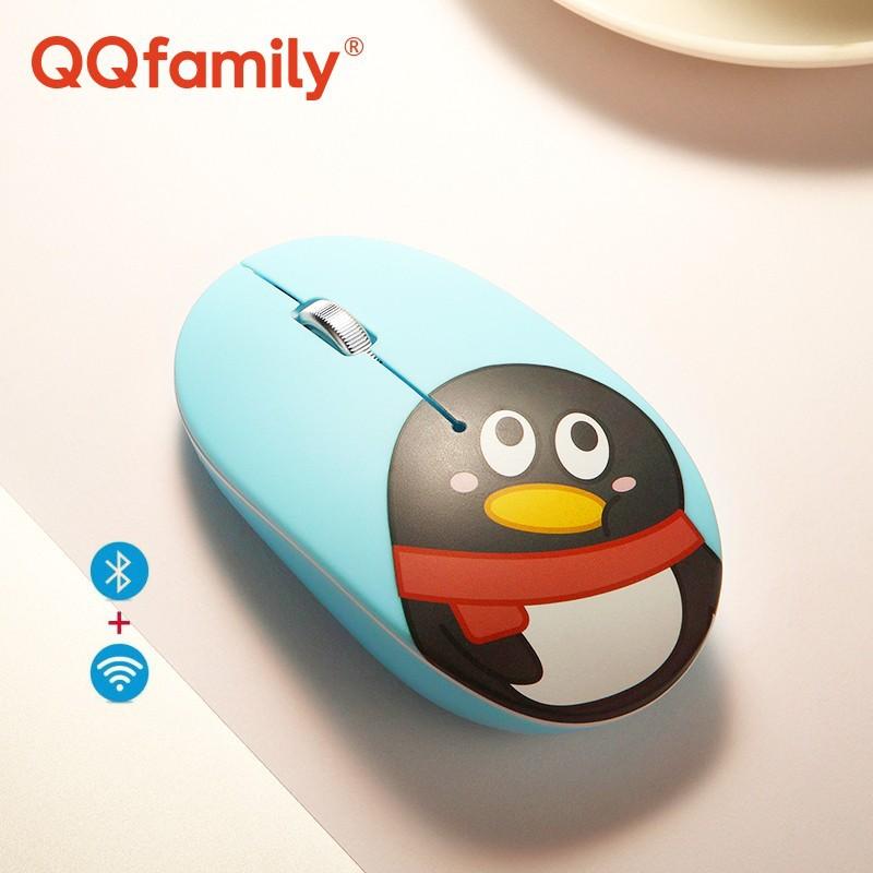 

QQfamily QM713 Беспроводная Bluetooth-мышь Двухрежимная мышь для офисного ноутбука BLUE