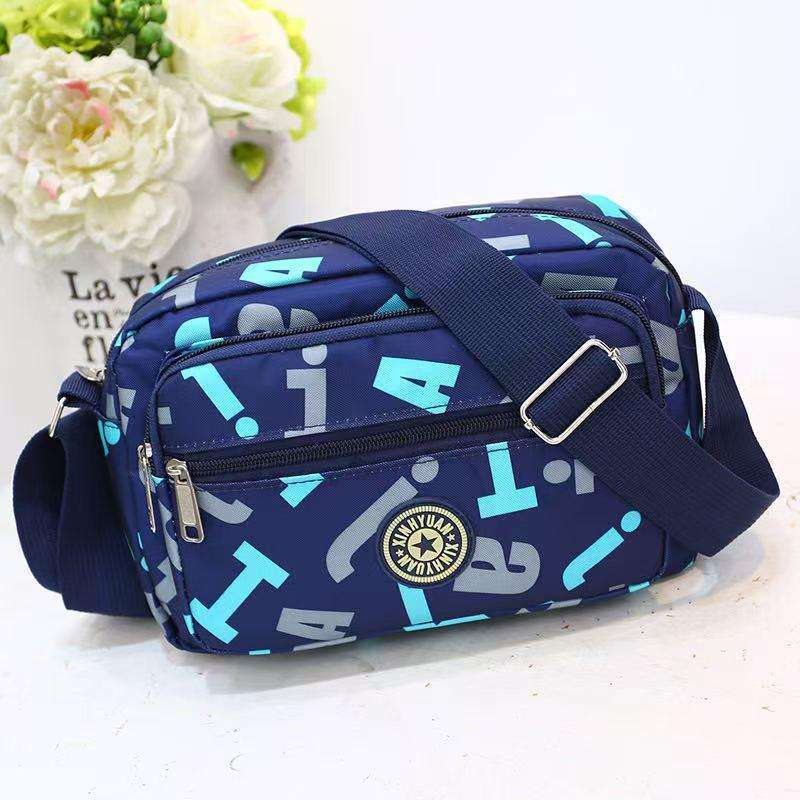Floral Oxford Cloth Crossbody Bag for Women - Versatile Canvas Bag for Moms and Seniors