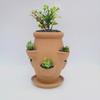 Maceta Torre Maceta de Terracota Gres Torre de Suculentas Maceta Decorativa Jardinería Vertical Maceta para Suculentas Orquídeas Fresas Exterior