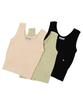 WHEN YOU MOVE Silver Logo Cable Knit Vest Light Green