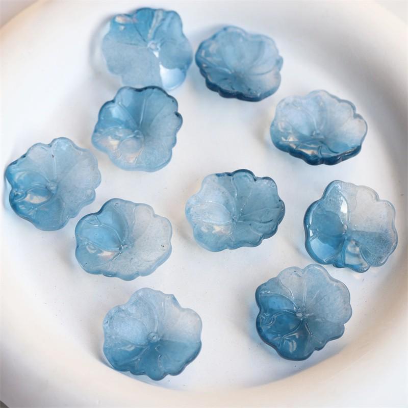 10-Piece Set: 22x24mm 3D Lotus Leaf DIY Hairpin Material for Ancient Style Jade Hairpins