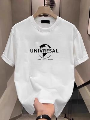 2025 Summer New American Style Heavy Cotton Casual Comfortable Breathable  Quick Drying  TShirt for Men and Women Loose Short