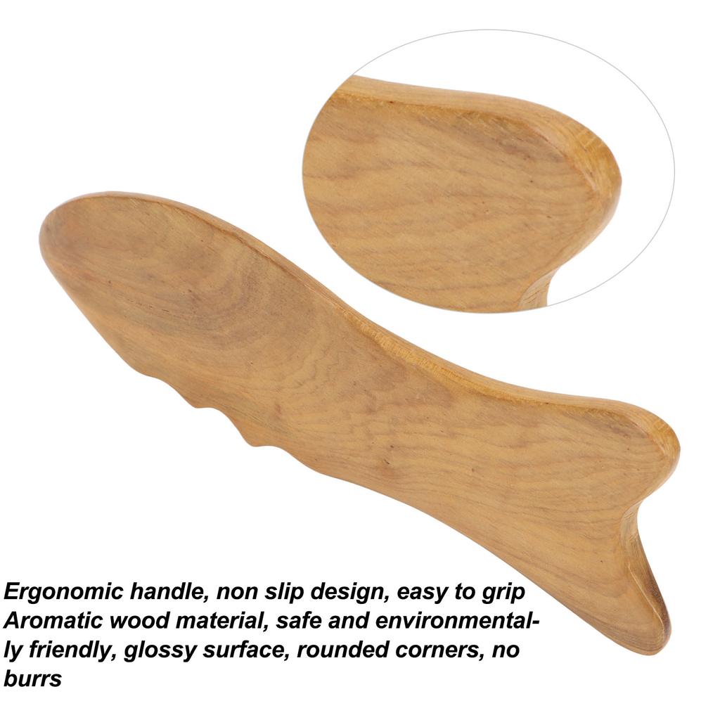 Wooden Gua Sha Board Fish Shape Wooden Massager Universal Relaxing Muscle Gua Sha Board for Face Full Body