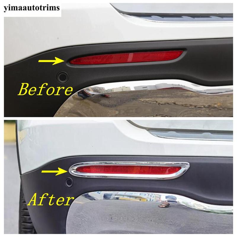 ABS Chrom Auto Stoßfänger Hinten Nebelscheinwerfer Lampen Reflektor Rahmen Abdeckungen Zierleisten Zubehör Für Mercedes-Benz GLB 200 X247 -