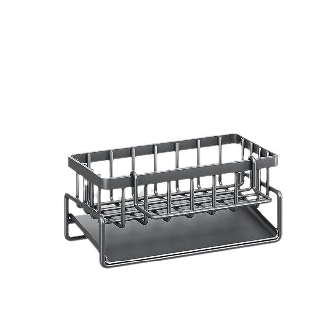 Multi-Function Kitchen Rack: Dish Drainer, Soap & Sponge Holder, Washbasin Storage