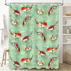 Japanese Koi Fish Shower Curtain Artistic Ocean Blue Bathroom Decor Set Waterproof Modern Pattern Washroom Backdrop