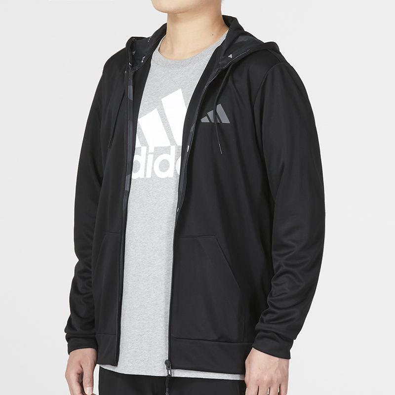 Adidas Jackets Men's Black Hooded Moderate IB8137