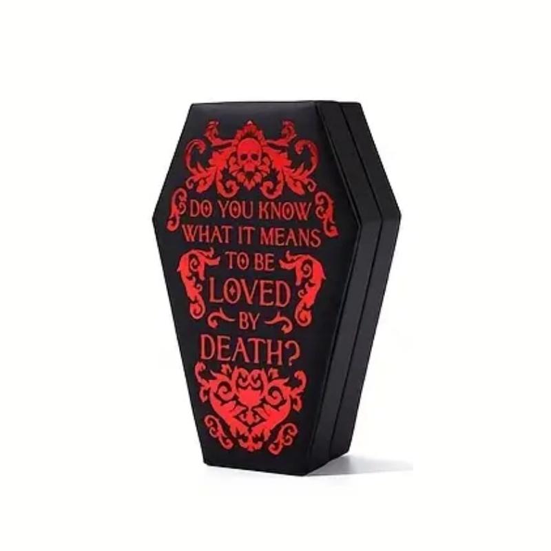 

Gothic Jewelry Box PU Coffin Multi-Compartment Organizer Case for Earring Necklace Ring Storage Halloween Gifts for Women