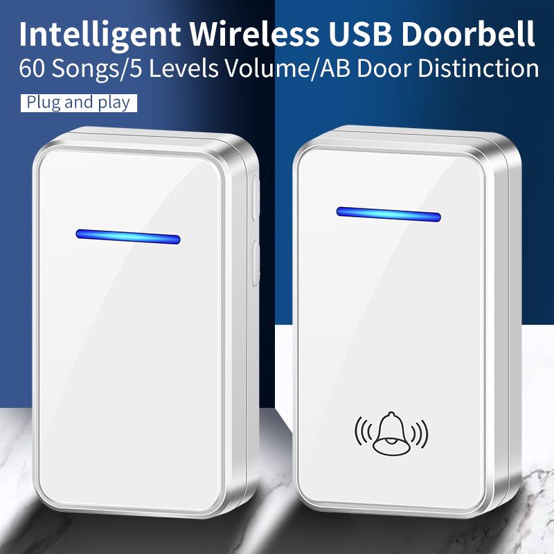 Smart Wireless Doorbell with USB Power & Ultra-Long Range