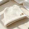Japanese Sweet Style Cat Ear Button Beanie Knit Hat For Autumn Winter