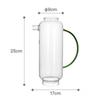 Glass Water Pitcher with Cup Lid Glass Carafe with Handle Fridge Water Jug for Cold or Hot Beverages,Iced Tea,Milk,Juice
