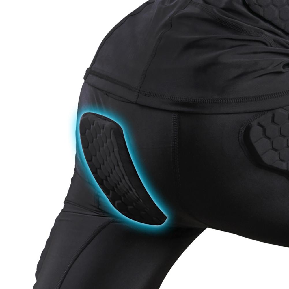 Sports Shorts Breathable Elastic Casual Anti Collision Men Soccer Football Basketball Padded Shorts