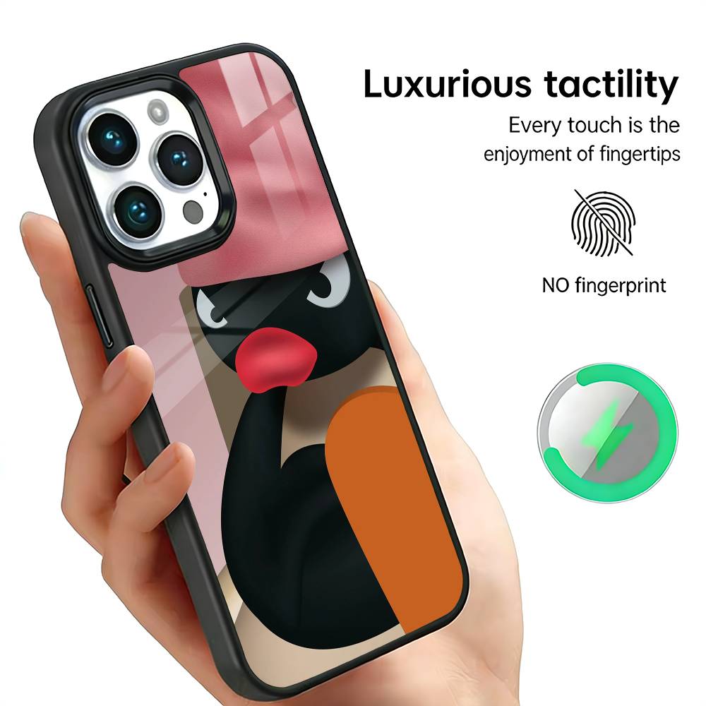 P-Pingu Süßes P-Pinguin Handyhülle Für IPhone17 16 15 14 13 12 11 Plus Pro Max Plus Kabelloses Ladegerät Abdeckung Funda