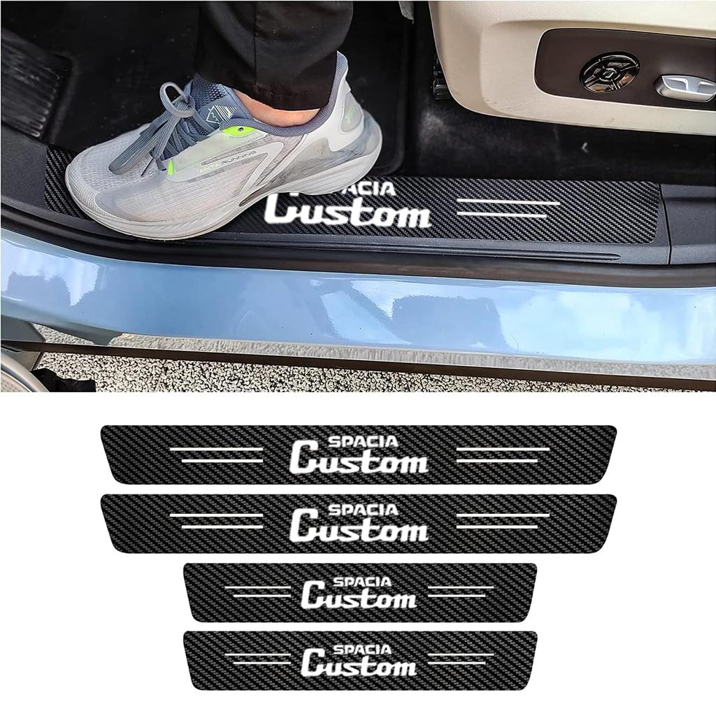 Leather Side Step Guard, Door Guard Sticker, Anti-Slip, Anti-Scratch, Stain Resistant, Set of 4 (Spacia Custom)